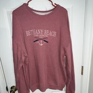 Pacific & Co. Bethany Beach Delaware Pink Pullover Sweater Men's XL